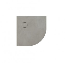 SanSwiss CALCE W31R sprchová vanička, čtvrtkruhová 800 x 800 mm, litý mramor,  šedá   W31R5508014